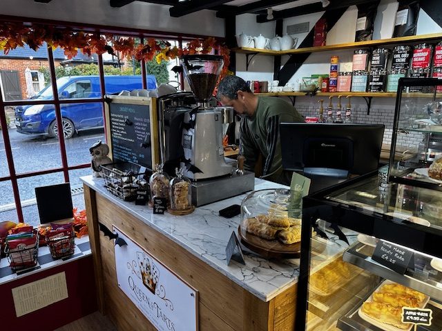 Coffee machine at the counter
